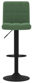 vidaXL Σκαμπό Μπαρ 2 τεμ. Σκούρο Πράσινο Βελούδινα
