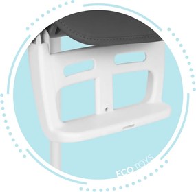 3-in-1 foldable children's feeding chair ECOTOYS gray