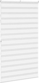 vidaXL Ζέβρα τυφλή Λευκό Πλάτος υφάσματος 120,9 εκ. Πολυεστέρας