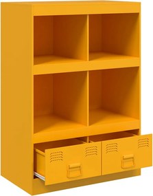 vidaXL Ραφιέρα Μουσταρδί 67x39x95 εκ. από Ατσάλι