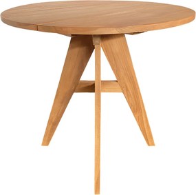 Τραπέζι Cadrada pakoworld teak ξύλο σε φυσική απόχρωση Φ80x76εκ