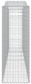 vidaXL Συρματοκιβώτια Τοξωτά 4 τεμ. 400x50x140/160 εκ. Γαλβαν. Ατσάλι