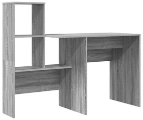 vidaXL Γραφείο Γκρι sonoma 131.5 x 50 x 106.5 εκ. Επεξεργασμένο ξύλο