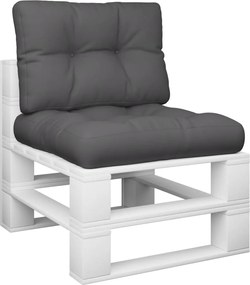 vidaXL Μαξιλάρια Καναπέ Παλέτας 2 τεμ. Ανθρακί Υφασμάτινα