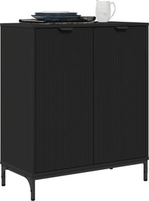 vidaXL Πλαϊνό γραφείο Μαύρο 69,5 x 33 x 82 εκ. Επεξεργασμένο Ξύλο