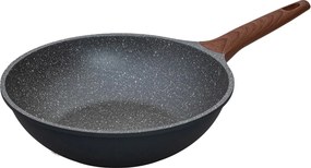Αντικολλητικό Wok (28εκ.) Πρεσσαριστού Αλουμινίου Estia Stone