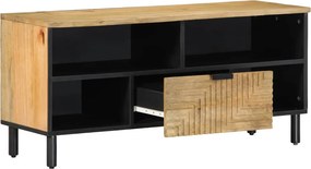vidaXL Ντουλάπι τηλεόρασης καφέ 100x33x46 cm μασίφ ξύλο Mango