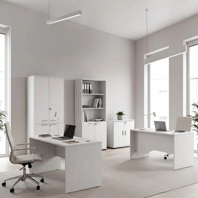 Γραφείο επαγγελματικό Venturo Megapap χρώμα λευκό 120x80x75εκ.
