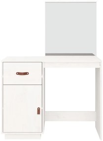 vidaXL Μπουντουάρ Λευκό 95x50x134 εκ. Μασίφ Ξύλο Πεύκου