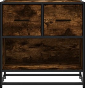 vidaXL Κομοδίνο καπνιστή βελανιδιά 60x31x60 cm