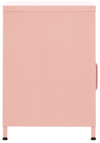 Κομοδίνα 2 τεμ. Ροζ 35 x 35 x 51 εκ. Ατσάλινα - Ροζ