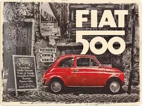 Μεταλλική πινακίδα Fiat 500 Retro