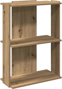 vidaXL Βιβλιοθήκη 3 επιπέδων Δρυς τεχνίτης 60x30x80 cm