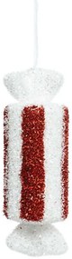 Χριστουγεννιάτικο Στολίδι Candy 07.198761 9,5x28cm White-Red