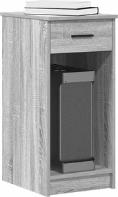 vidaXL Βάση πύργου υπολογιστή με συρτάρι Γκρι Sonoma 35x45x77 εκ.