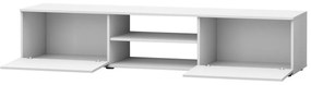 Τραπέζι Tv Charlotte E101, Άσπρο, Γυαλιστερό λευκό, Ο αριθμός των θυρών: 2, 180x37x43cm, 30 kg | Epipla1.gr