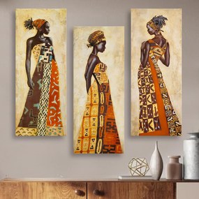 ΠΙΝΑΚΑΣ ΤΡΙΠΤΥΧΟ MDF AFRICAN STYLE WOMEN  60X0,3X50 εκ.