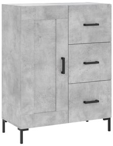 vidaXL Ντουλάπι Γκρι Σκυροδέματος 69,5x34x180 εκ. Επεξεργασμένο Ξύλο