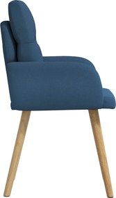 vidaXL Καρέκλες φαγητού 2 pcs Ύφασμα Μπλε 60 x 56 x 96 εκ