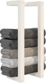 vidaXL Πετσετοκρεμάστρα Λευκή 23x18x60 εκ. από Μασίφ Ξύλο Πεύκου