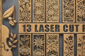 Intra απο ξύλο plywood Χρώμα wenge 3mm-4mm πάχος - Floral Music Bundle Δίασταση 3600x5400 cm INTRAFABR-120389845