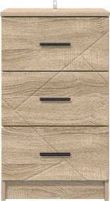 vidaXL Κομοδίνο Sonoma Δρυς 38 x 38 x 66 εκ Επεξεργασμένο ξύλο