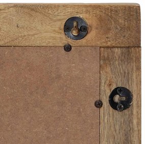Καθρέφτης μπάνιου καφέ 50x70x2,5 cm από μασίφ ξύλο Mango - Καφέ