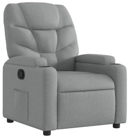 vidaXL Πολυθρόνα Ανακλινόμενη Ανοιχτό Γκρι Υφασμάτινη