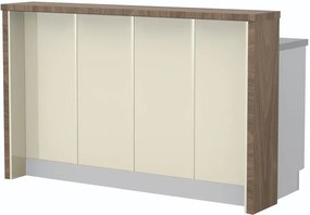 Πάγκος νησίδας Modena-Μήκος: 160 εκ.-Μπεζ-Carini Wallnut