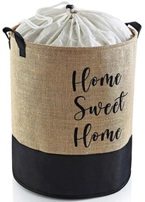 Καλάθι Αποθήκευσης 488PRN1123 37x40cm Natural-Black Aberto Design Jute