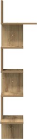 vidaXL Γωνιακό ράφι τοίχου Δρυς τεχνίτης 32x32x127,5 cm
