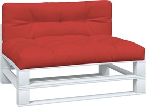 vidaXL Μαξιλάρια Παλέτας 2 τεμ. Κόκκινα Υφασμάτινα