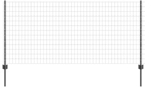 vidaXL Φράκτης  Euro με 22 Στήλες Γκρι 1x25 μ Ατσάλι