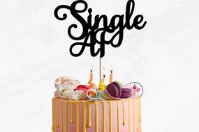Σετ των 2 Intra απο ξύλο plywood 3mm-4mm πάχος – Μονό AF Cake Topper Δίασταση  20x20 cm INTRAFABR-75261096
