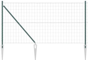 vidaXL Φράχτης με Στήλες. Πράσινο 1.2 x 10 m Ατσάλι