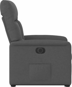 vidaXL Πολυθρόνα Ηλεκ. Ανακλινόμενη Ανύψωση Σκ. Γκρι Υφασμάτινη