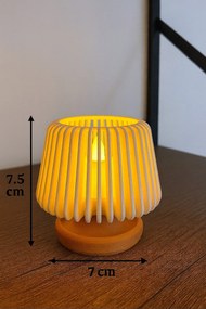 Stewehome Διακοσμητικό μοντέρνο φωτιστικό led ρεσώ Λευκό 5x7 cm