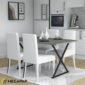 Τραπέζι Bette Megapap χρώμα γκρι σκυροδέματος 140x80x76εκ.