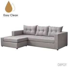 MENDOS ΚΑΝΑΠΕΣ ΓΩΝΙΑ ΑΝΑΣΤΡΕΨΙΜΗ ΓΚΡΙ POLO1321 250x170xH80cm 01-2673