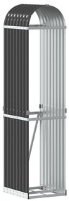 vidaXL Ξυλοθήκη Ανθρακί 40 x 45 x 170 εκ. από Γαλβανισμένο Ατσάλι