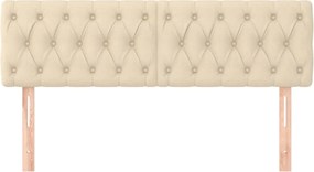 vidaXL Κεφαλάρια Κρεμ Ύφασμα 144x7x78/88 εκ.