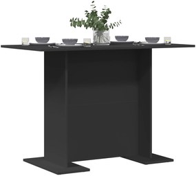 vidaXL Τραπέζι Φαγητού Μαύρο 100x60x75 εκ. Κατασκευασμένο από Ξύλο