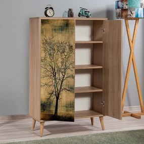 Παπουτσοθήκη - Ντουλάπι Soho Megapap χρώμα sonoma 80x36x127εκ.