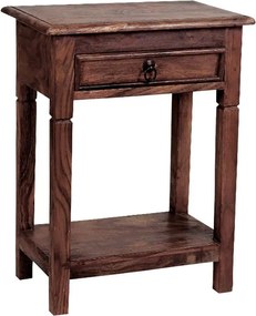 DORP Κομοδίνο Ξύλο Sheesham Καρυδί   1τμχ