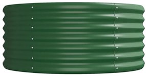 vidaXL Ζαρντινιέρα Πράσινη 440x80x36 εκ Γαλβανισμένος χάλυβας