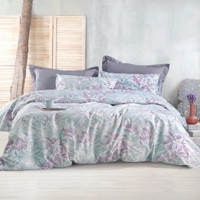 Παπλωματοθήκη Elein (Σετ 3τμχ) Green-Purple Ρυθμός Queen Size 225x250cm Βαμβάκι-Πολυέστερ