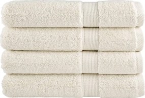vidaXL Πετσέτες Premium SOLUND 4 Τεμ. Κρεμ 100x200 εκ. 600 γρ/μ²