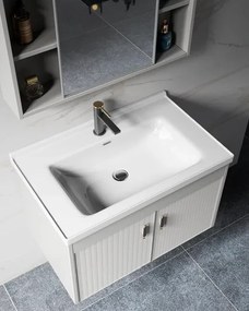 Martin Thaleia HDPE 80 Silver Grey - Αδιάβροχος Πάγκος με Νιπτήρα 80x47