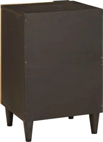 vidaXL Ντουλάπι Μπάνιου με ράφι Μαύρο και Χρυσό 38 x 33 x 58 εκ.