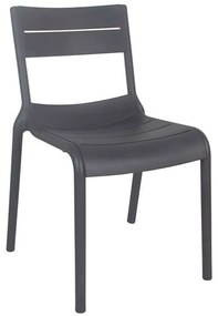 Καρέκλα Στοιβαζόμενη Serena Ε3806,1 56x51x82cm Anthracite